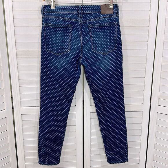 Lucky Brand Jeans Size 10 Lolita Mid Rise Blue Polka Dot Slim Leg - Picture 11 of 15